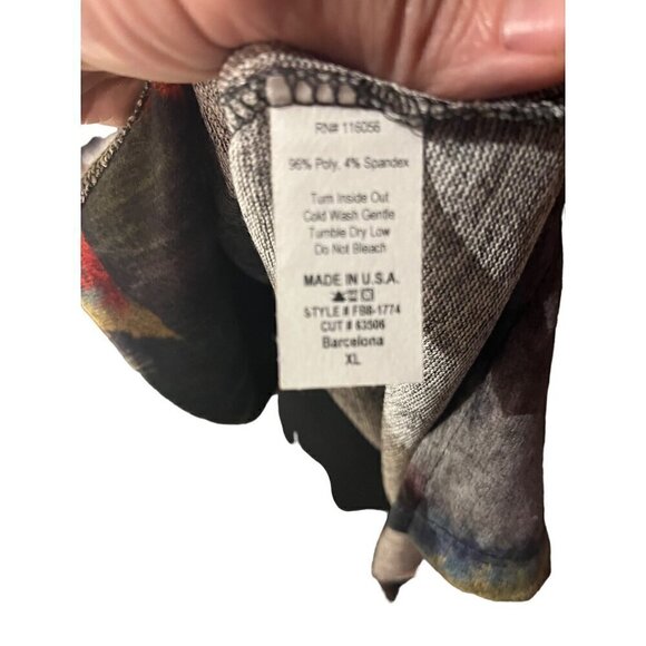 NWT Jess and jane SCOOPNECK SOFT DOLMAN SLEEVE MULTICOLORED BLOUSE - Picture 8 of 12